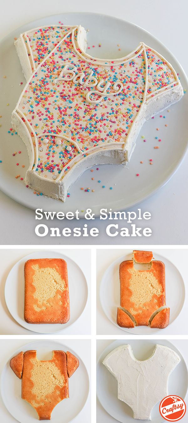Get a step by step baby onesie cake tutorial on the Craftsy.com. #caketutorial