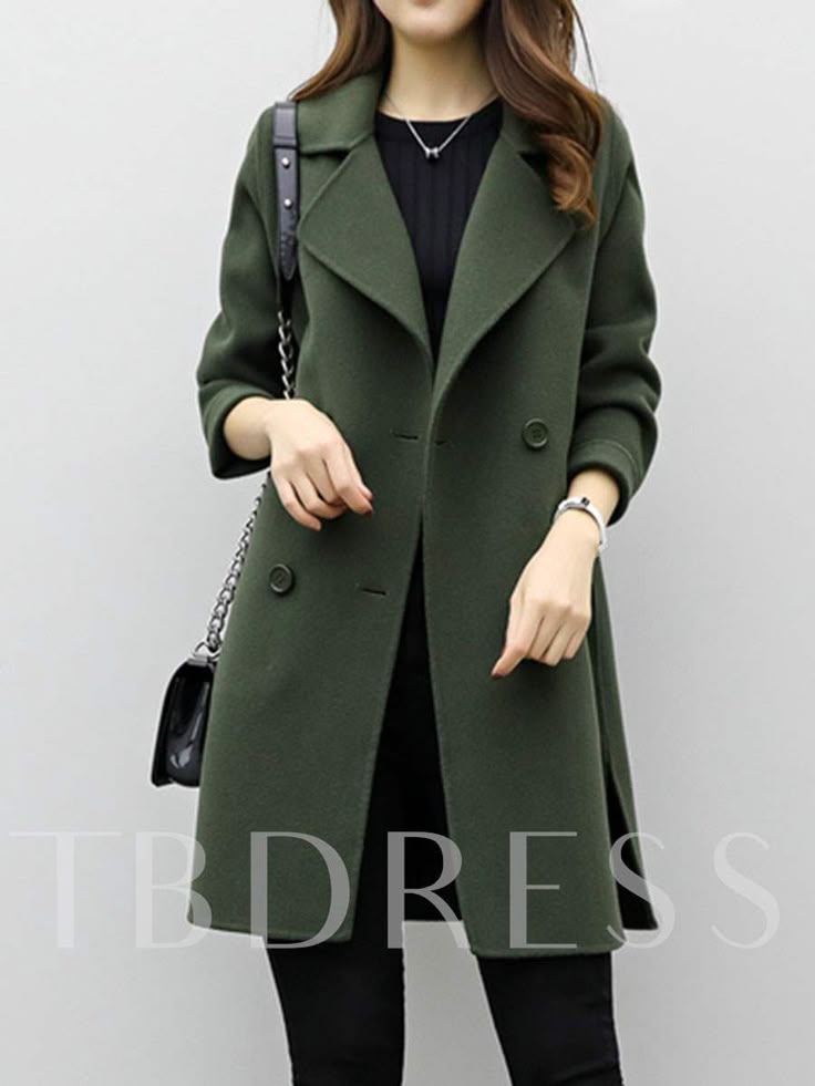 Double Ted Fleece Solid Outer Coat Women S Winter Overcoat Plain Coats Fall Fashion Long Sleeves Outer Coat Women S Winter Overcoat, How Long Should Ladies Coat Sleeves Be