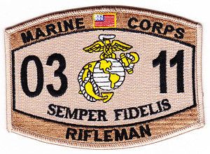 United States MARINE CORPS 0311 RIFLEMAN MOS DESERT MILITARY PATCH - SEMPER FI | Marine corps quotes, Marine corps, Usmc quotes