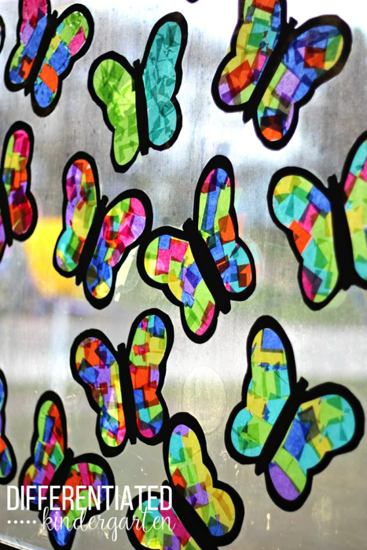 Rainy Day Tissue Paper Butterflies ButterfliesKindergarten Crafts Rainy Day Tissue Paper Butterflies ButterfliesKindergarten Crafts