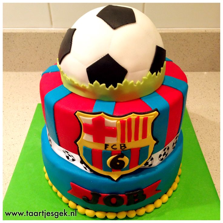 Barcelona Football Cake | Football pitch cake, Barcelona cake, Football