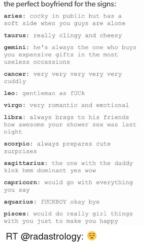 Perfect spot your zodiac sign have public sex