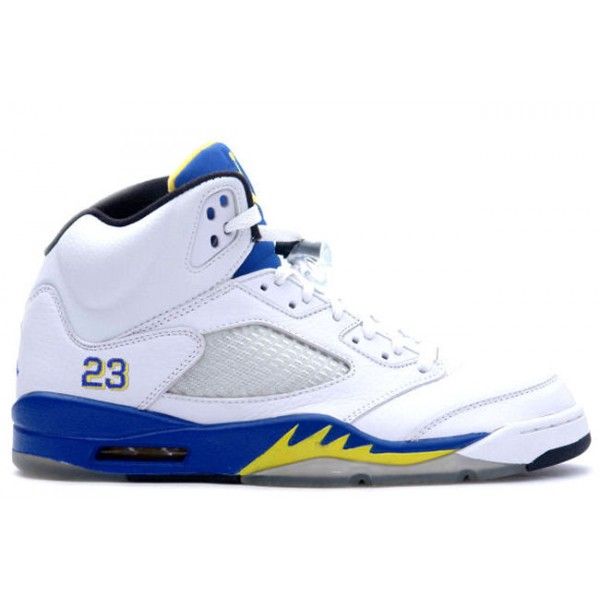 Nike Air Jordan 5 Phat Retro Laney White Varsity Royal And Varsity Maize - Nike Air Jordan