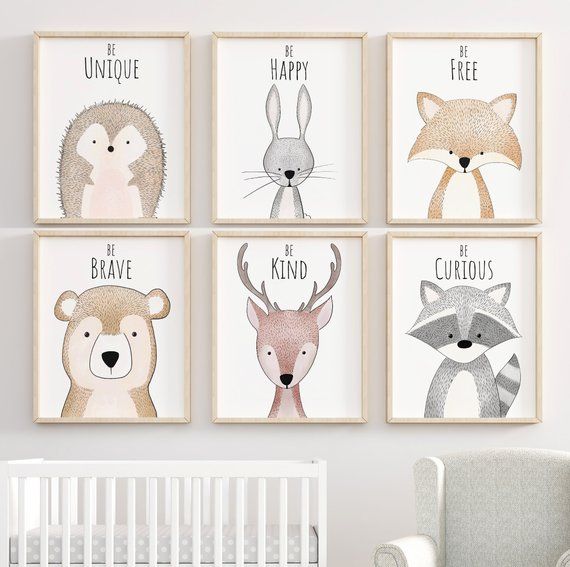 Wald Inspirierende Kinderzimmer Dekor Kindergarten Kunst Woodland Nursery Art Forest Decor - Wall Painting For Nursery Room Wald Inspirierende Kinderzimmer Dekor Kindergarten Kunst Woodland Nursery Art Forest Decor - Wall Painting For Nursery Room