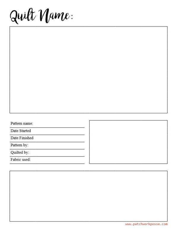 If You D Like To Try Download My Blank Quilt Journal Pages Pdf And See If You Like Them Fill Them Out According To Quilt Planner Quilt Labels Quilting Tips