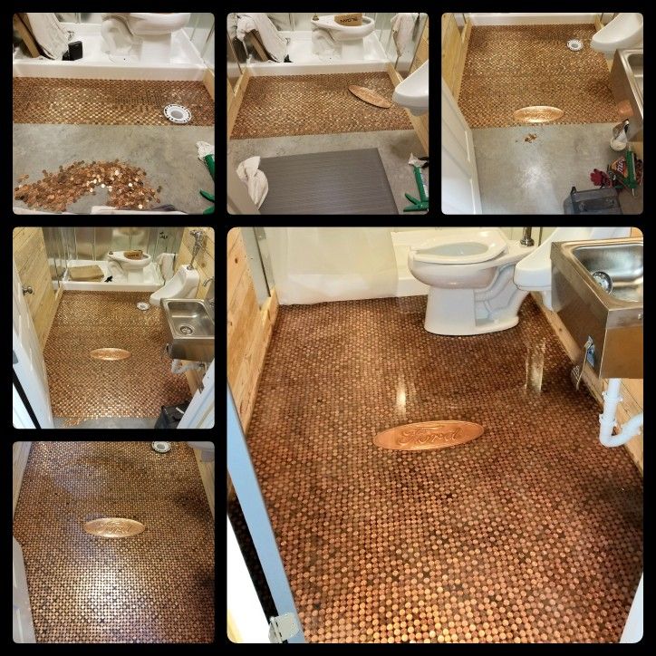 Time Saving Penny Floor Template Step By Step Instructions Pretty Purple Door Penny Floor Penny Tile Floors Penny Tile