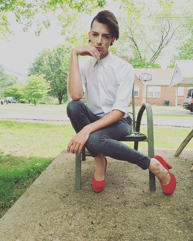 Gay boy high heels
