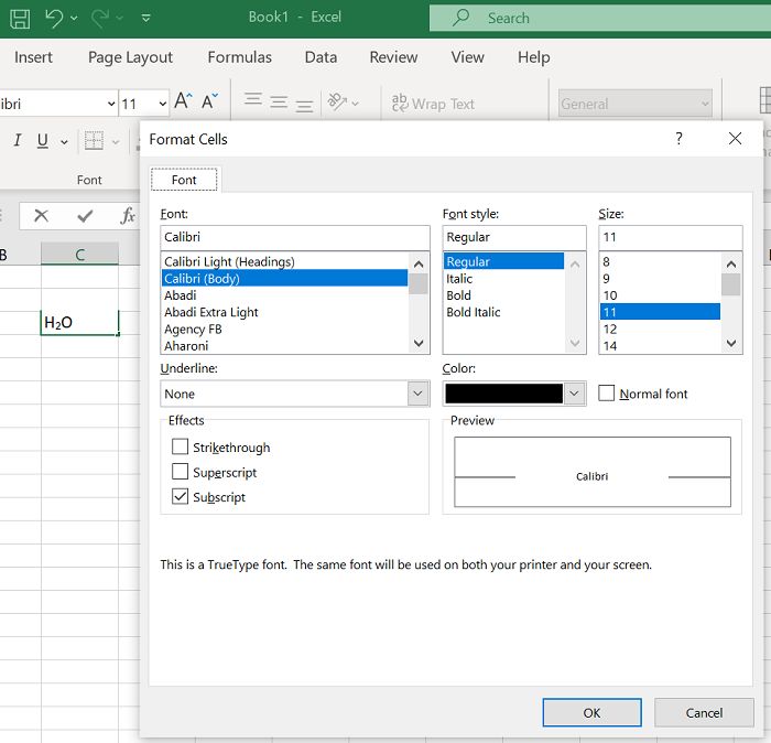 subscript on word document subscript on word document
