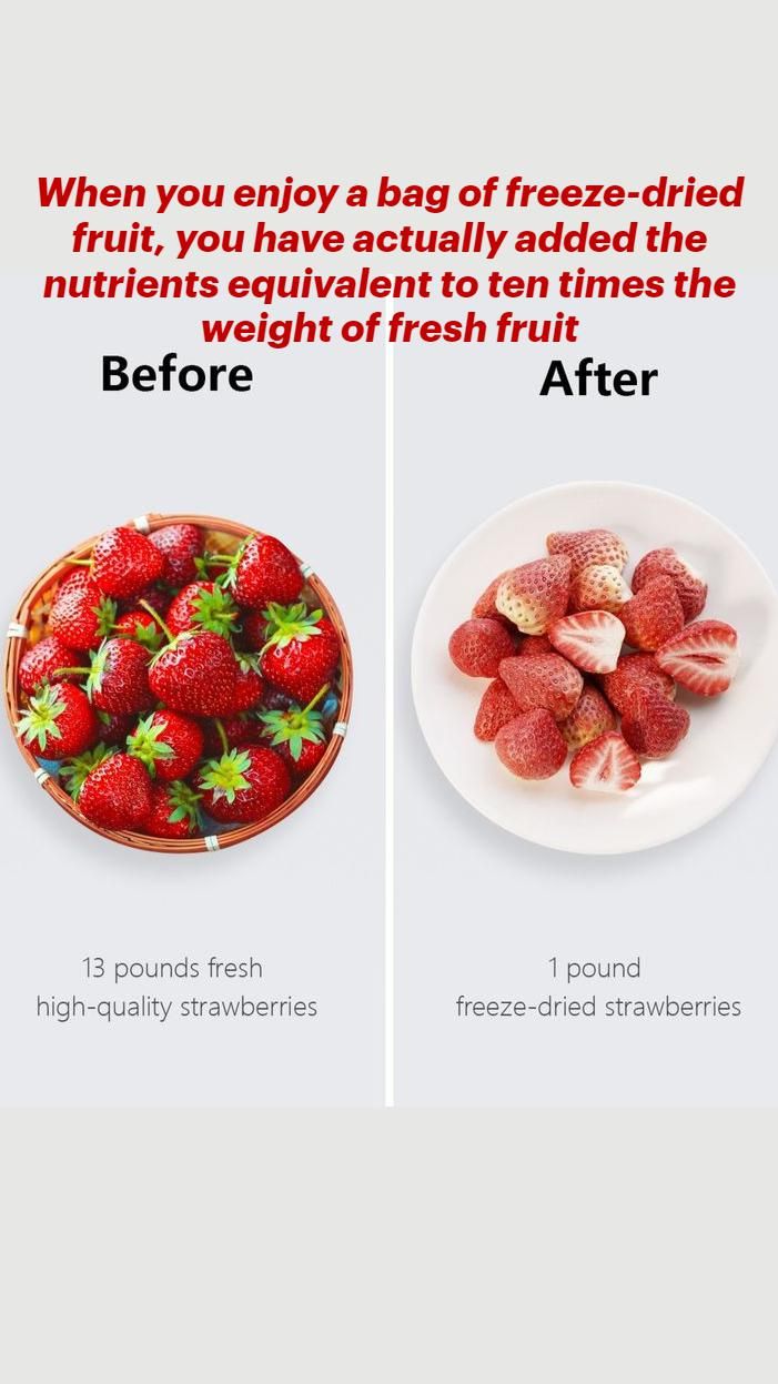 Nutrition Of 1kg Of Freeze dried Fruit Nutrition Of 13kg Of Fresh 