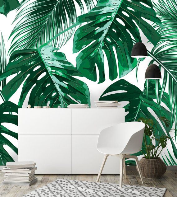 Removable Wallpaper Mural Peel & Stick Tropical Palm