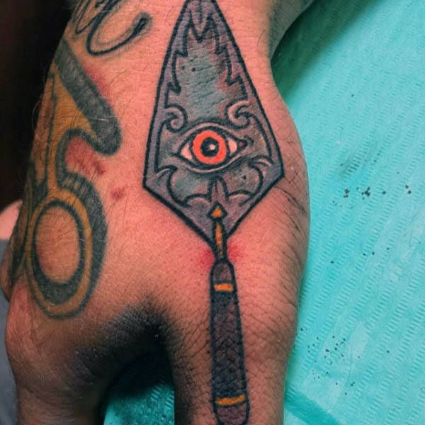 freemason masonic trowel tattoo for men with all seeing freemason masonic trowel tattoo for men with all seeing