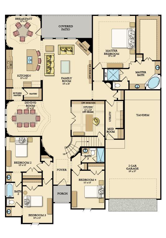 Preston New Home Plan in Woodtrace Classic and Kingston