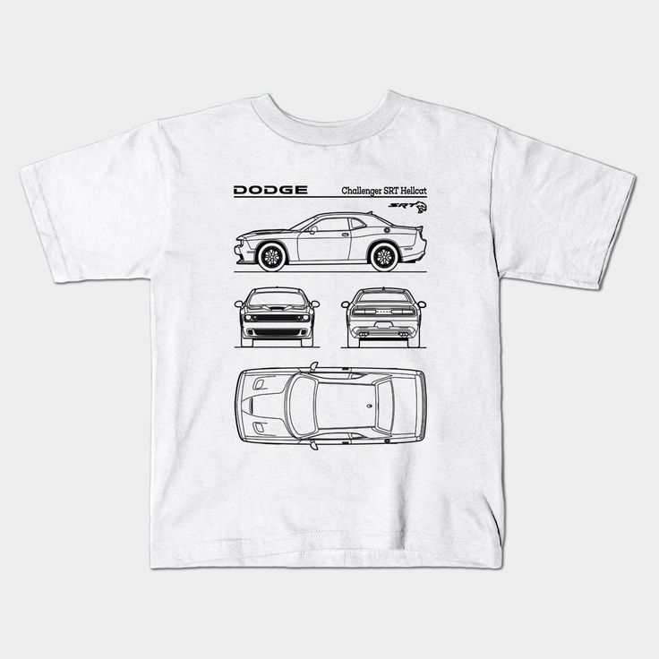 Dodge Challenger Srt Hellcat Patent Black Kids T-shirt | Dodge