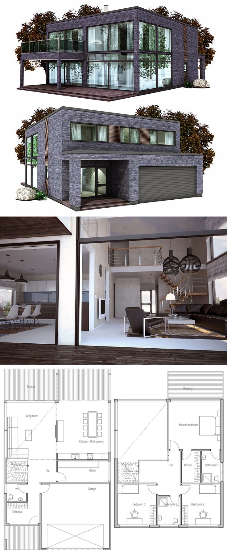 Modern Architecture, Minimalist Home Designs #moderninteriordesign #modernarchit...