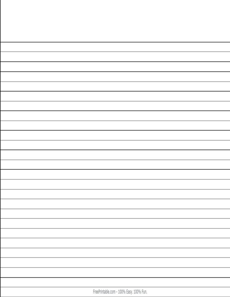 kids printable elementary writing paper best photos of lined