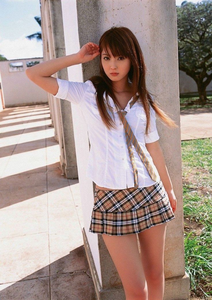 Japanese girls holding it in hands girls