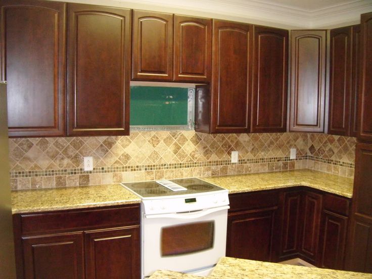 Kitchen Travertine Backsplash Ideas Part - 41: Kitchen Designs, Corner Shaped Picture L Shaped Brown Color Wooden Brown Concepts Backsplash Brown Color Picture Kitchen Shelves Decoration Picture Kitchen: ...