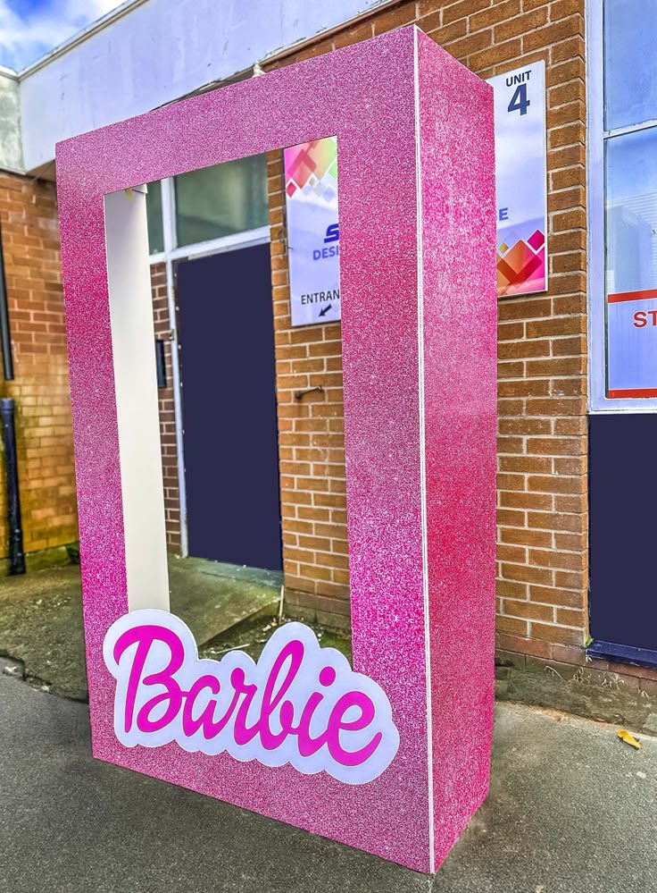 Barbie Box 6ft GLITTER Photo Frame Event Birthday Event Party Props Barbie Box 6ft GLITTER Photo Frame Event Birthday Event Party Props