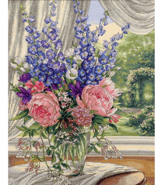 Counted Cross Stitch Cross Stitch Yarn Needle Art | dimensions gold collection peonies delphiniums counted Counted Cross Stitch Cross Stitch Yarn Needle Art | dimensions gold collection peonies delphiniums counted