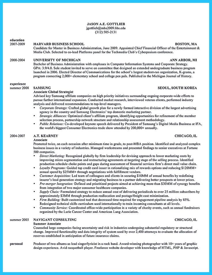 summer associate resumes