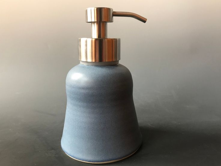 Foaming ceramic soap dispenser handmade matte blue glaze Etsy Foaming ceramic soap dispenser handmade matte blue glaze Etsy