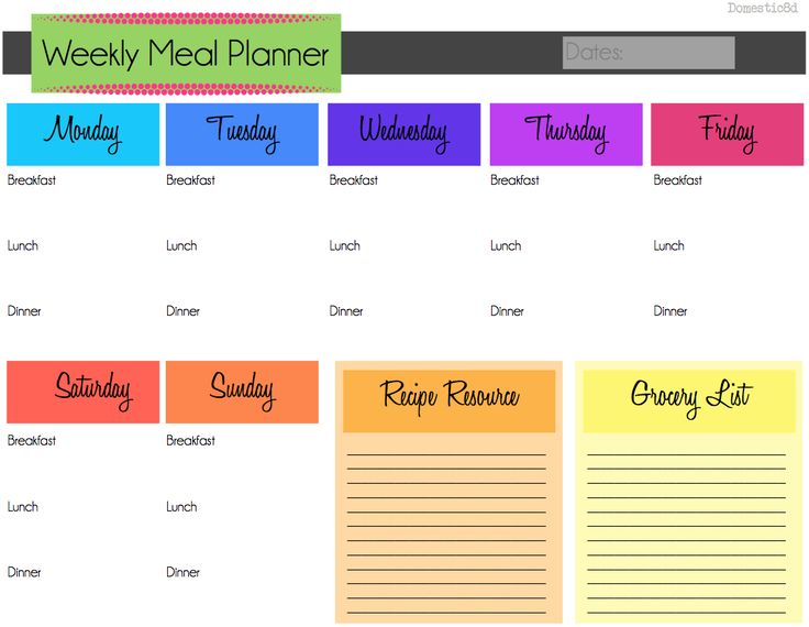 Best 25+ Meal planning templates ideas on Pinterest Meal - free menu planner template Best 25+ Meal planning templates ideas on Pinterest Meal - free menu planner template
