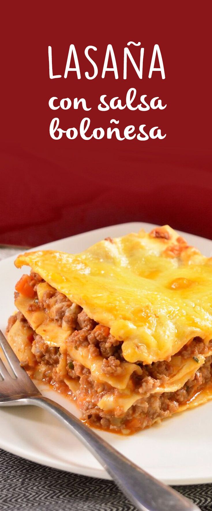 Lasaña Con Salsa Boloñesa Receta Comida Recetas De Comida Recetas De Cocina