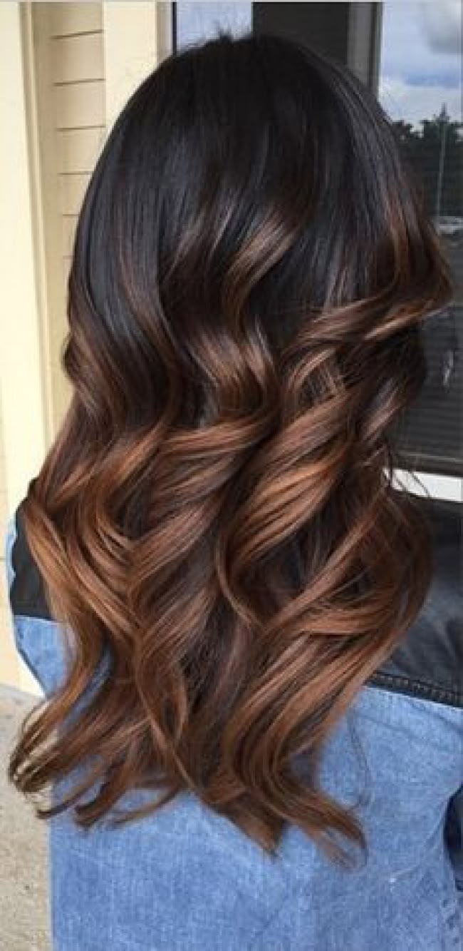 Cheveux brun fonce balayage