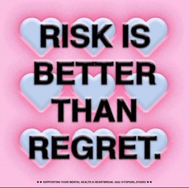 A Pink Background With White Hearts And The Words risk Is Better Than a-pink-background-with-white-hearts-and-the-words-risk-is-better-than