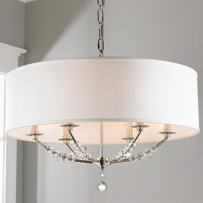 Drum Shade Chandeliers with Crystals Drum Shade Chandeliers with Crystals