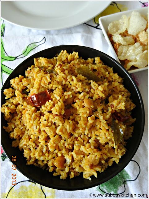 Puliyodharai Recipe Subbus Kitchen Puliyodharai Recipe Subbus Kitchen