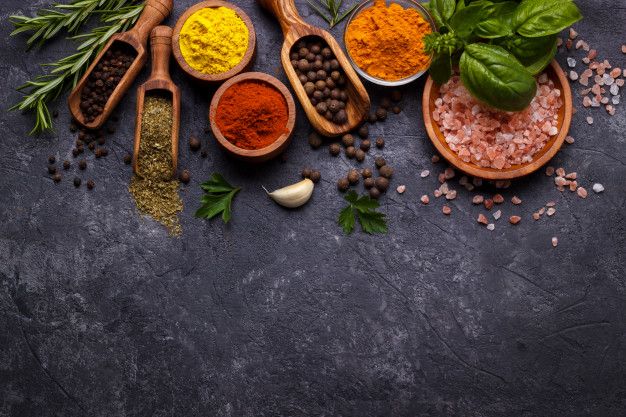 Sunfeast Masala Pasta Herbs And Spices Over Black | Herbs & spices, Spices, Food menu design