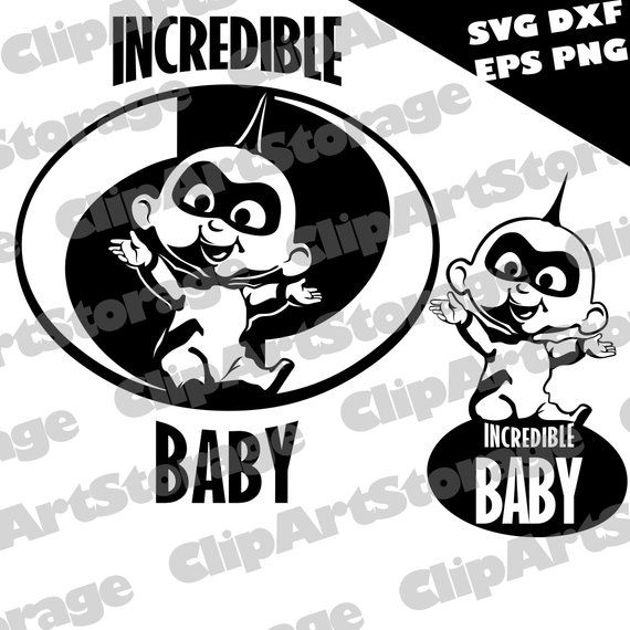 Download The incredibles svg eps png dxf, Jack jack svg, incredible ...