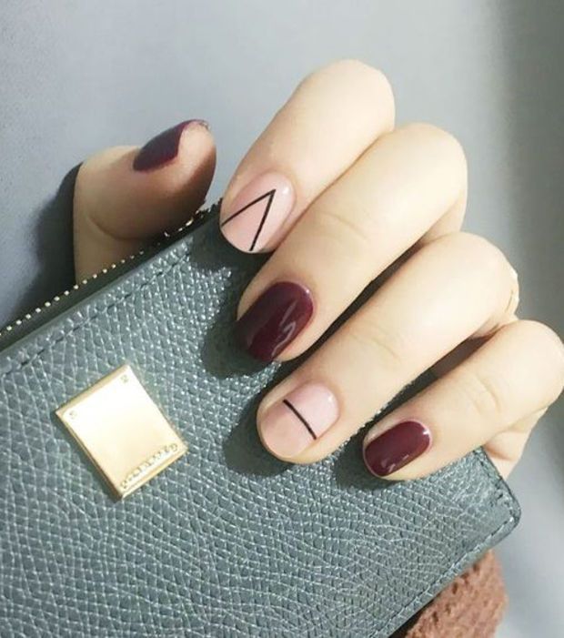 Manucures minimalistes : des formes géométriques – #des #formes #geometriques …