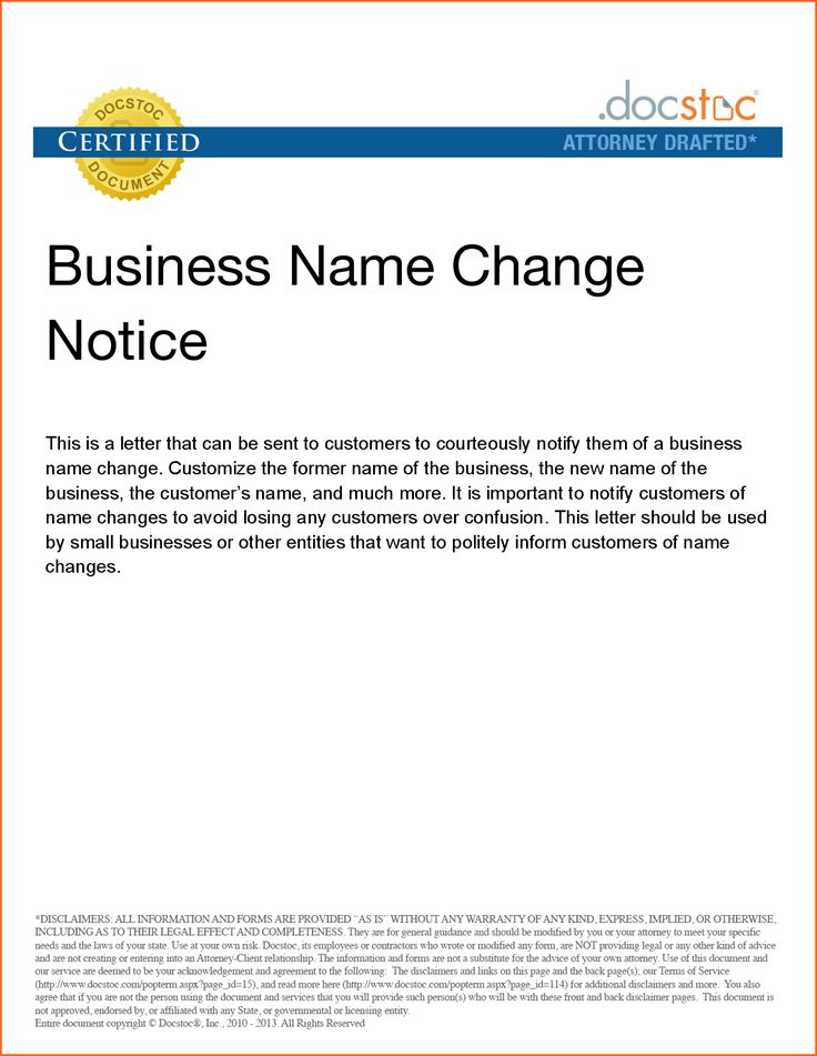 business notice sample contract template letter heading examples - business name change letter business notice sample contract template letter heading examples - business name change letter