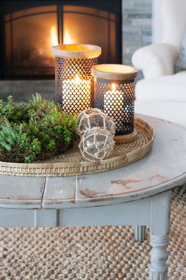 Winter Mantel Decor Coffe Table Coffee Tray Decorating Tables Coffe Table Decor Coffee, Circle Coffee Table Decor Ideas