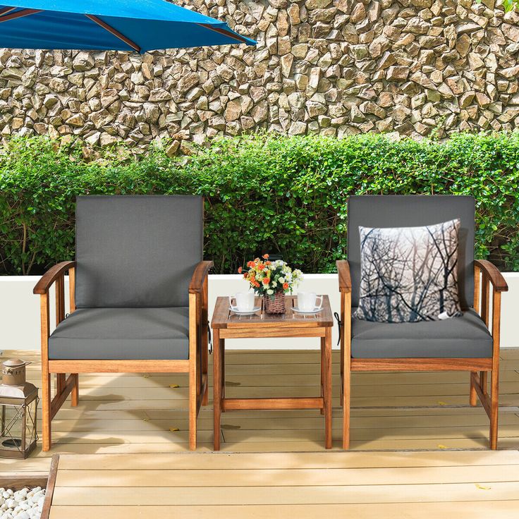 Outdoor Acacia Wood Sofa Patio Furniture Set With Gray Cushions - Durable Patio Furniture Cushions Outdoor Acacia Wood Sofa Patio Furniture Set With Gray Cushions - Durable Patio Furniture Cushions