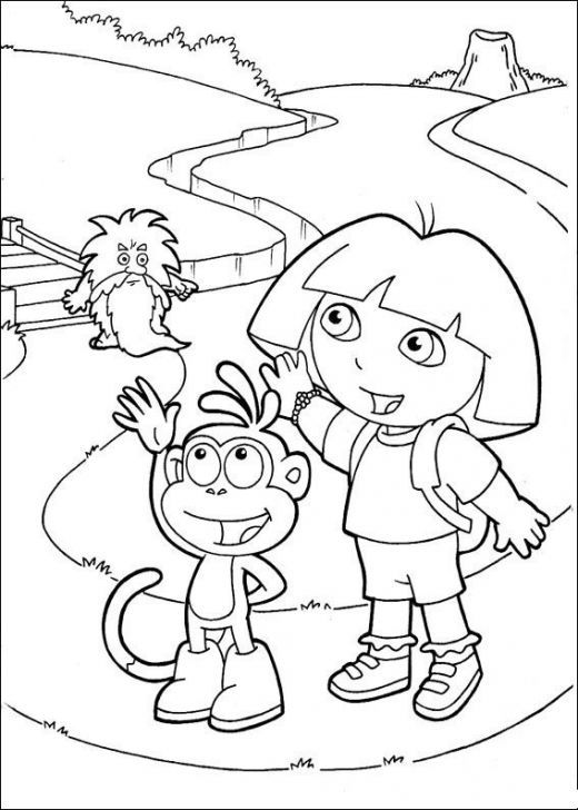 Dora The Explorer Kids Coloring Pages Free Colouring Pictures To Print