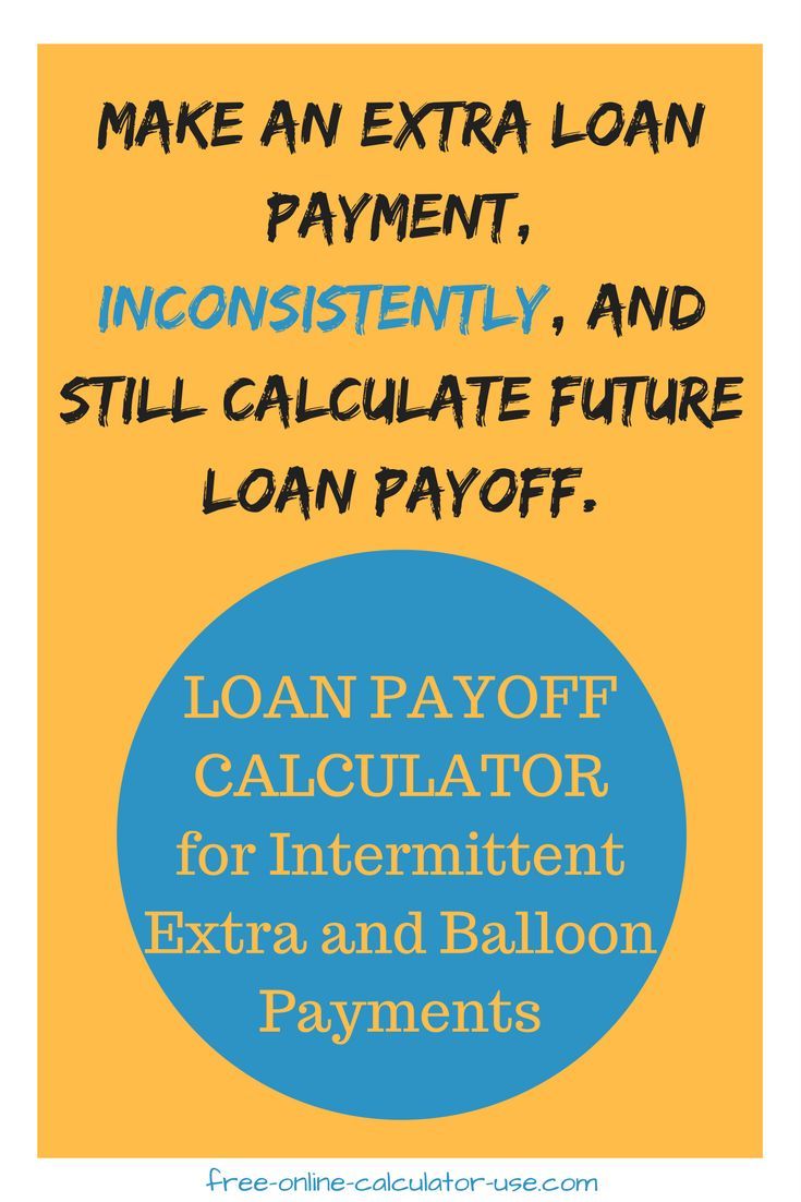 loan pay off calculator for irregular extra and balloon payments
