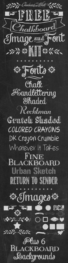 chalk board menu