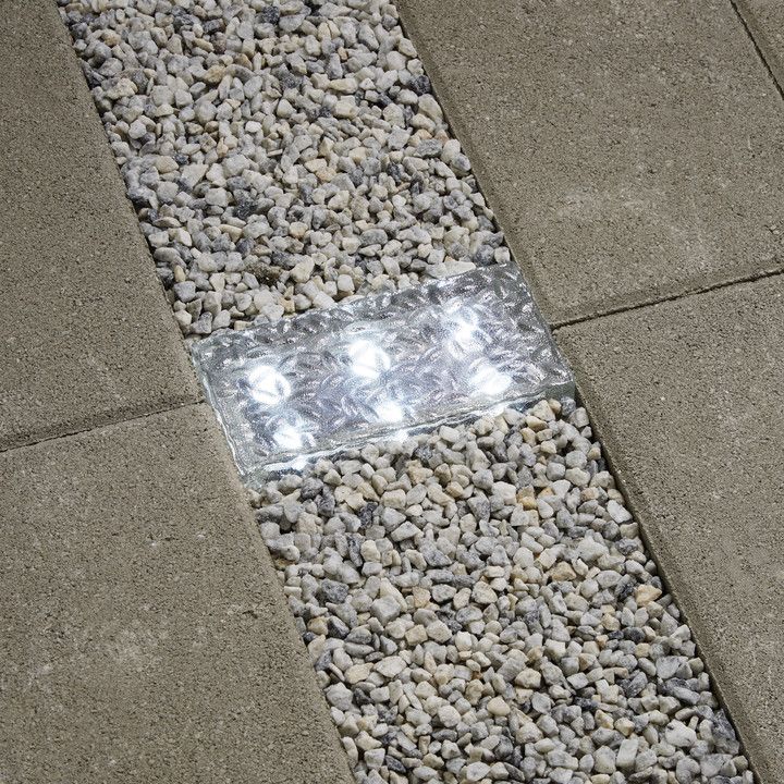 Iced 8x4 Solar Brick Light Cool White Solar Landscape Lighting Outdoor Landscape Lighting Landscape Lighting