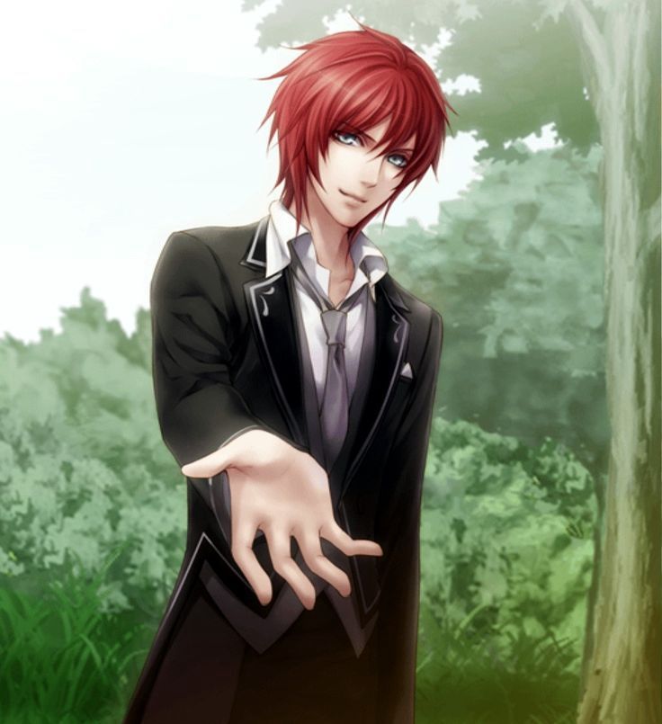 Anime boy red hair