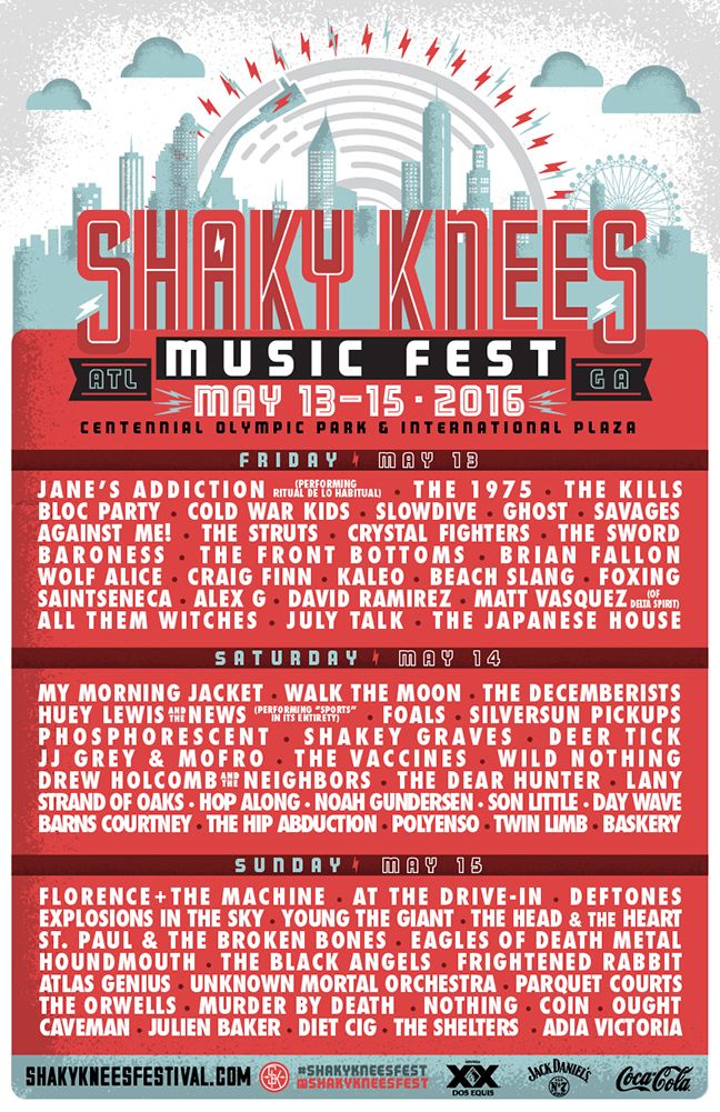 Win Tickets To Shaky Knees Festival 2016 Win Tickets To Shaky Knees Festival 2016