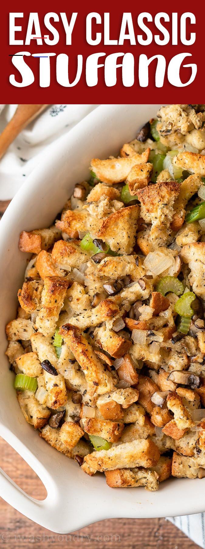 Classic Thanksgiving Stuffing Recipe Stuffingrecipes This Classic Thanksgiving S Recetas De Relleno Recetas De Acción De Gracias Cena De Accion De Gracias