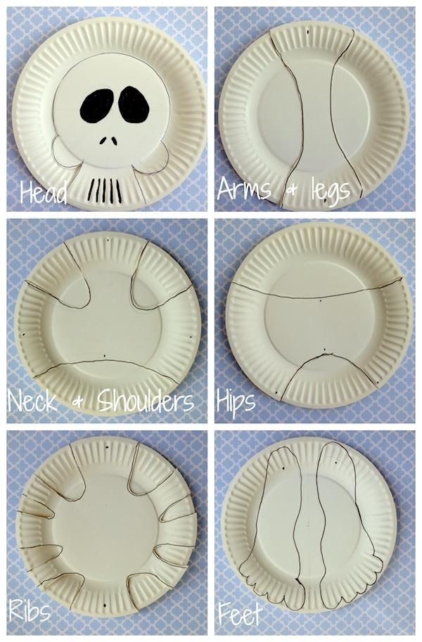 Paper plate skeleton - Kidspot