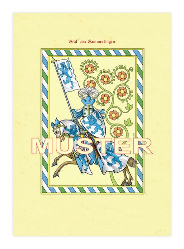 Gammertingen Ritter-Grafik | Ritter, Wappen, Grafik