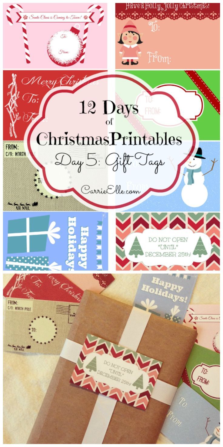 12 Days of Christmas Printables: Free Gift Tags