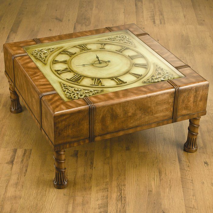Clock Coffee Table Traditional Home Office Offices Clock Coffee Table, Coffee Table With Built In Clock