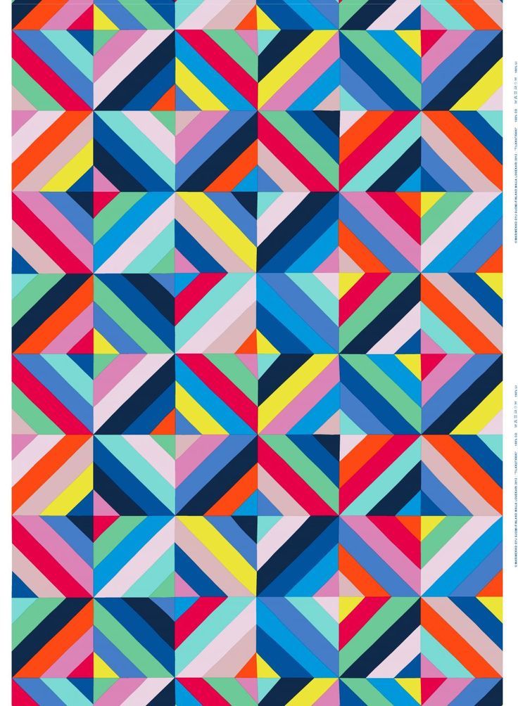 'Inspired by Delaunay' Marimeko print. The clever use of colour demonstrates Sim...