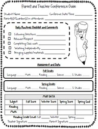 parent teacher conference schedule template